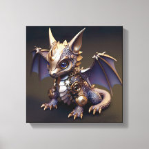 Un Dragon Bébé En Métal Délicat