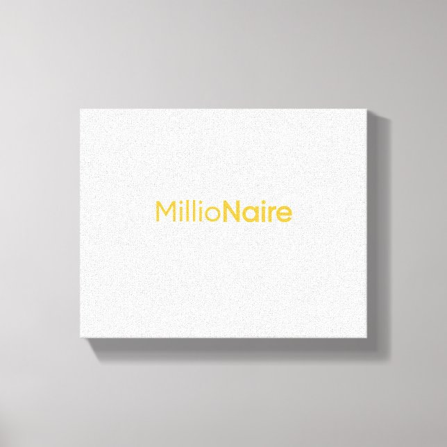 Toile Un état d'esprit millionnaire : l'élégance dans ch (Recto)