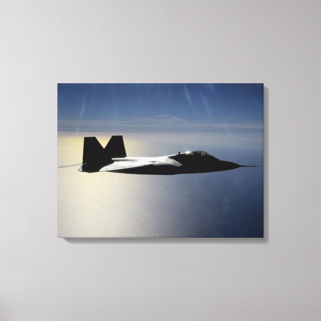 Toile Un F/A-22 Raptor effectue une mission d'entraîneme (Recto)