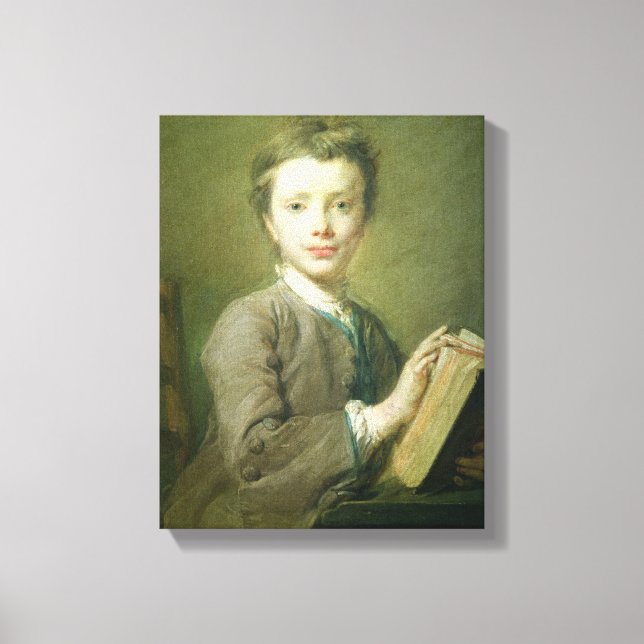 Toile Un garçon avec un livre, c.1740 (Recto)