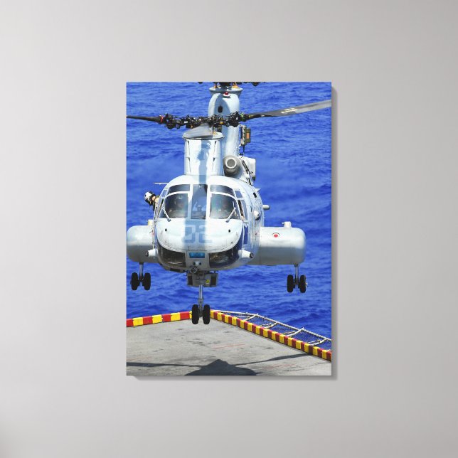 Toile Un hélicoptère CH-46E Sea Knight (Recto)