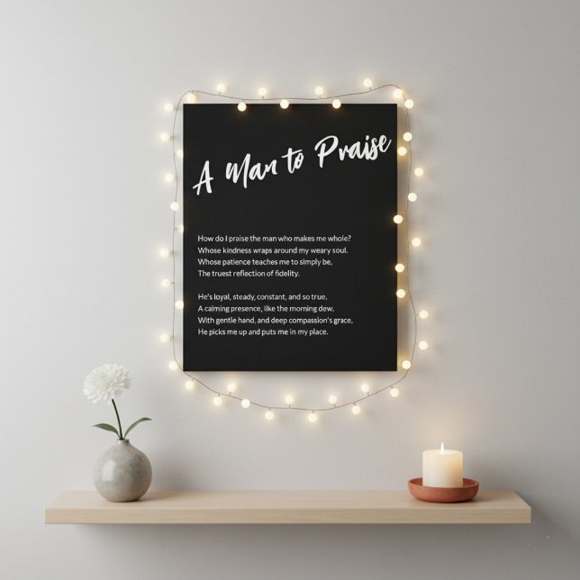 Toile "Un homme à louer" (A Man to Praise Canvas Print)