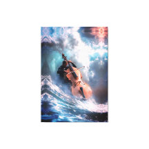 Un homme de musique surréaliste jouant au violon d