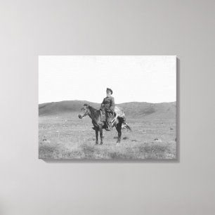Toile Un homme en cheval avec une antilope tuée Photo