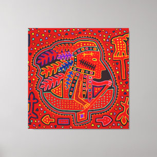 Toile Un Indien Kuna en canoë