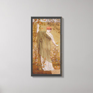 Toile Un jardin par Albert Joseph Moore, Portrait vintag