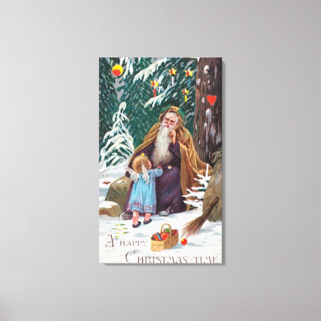 Toile Un joyeux Noël Père Noël avec (Recto)