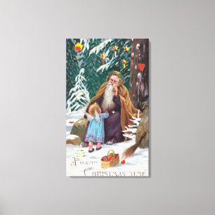 Toile Un joyeux Noël Père Noël avec