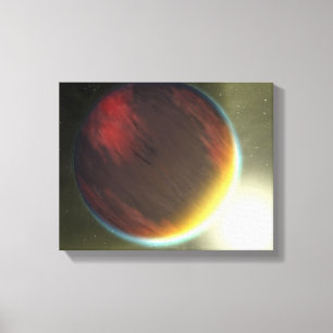 Toile Un nuageux Jupiter-comme la planète qui orbite