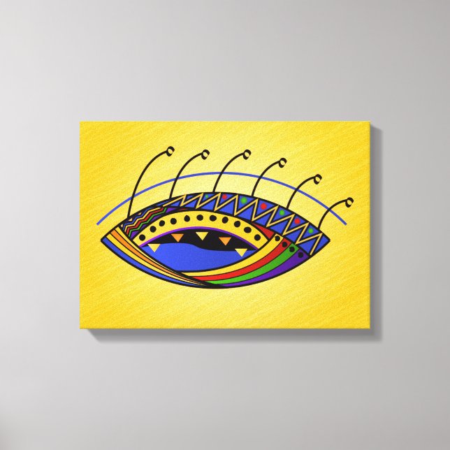 Toile Un oeil tribal africain (Recto)