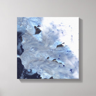 Toile Un petit champ des glaciers entoure la baie de