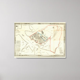 Toile Un plan de la propriété de la normale de Hampton