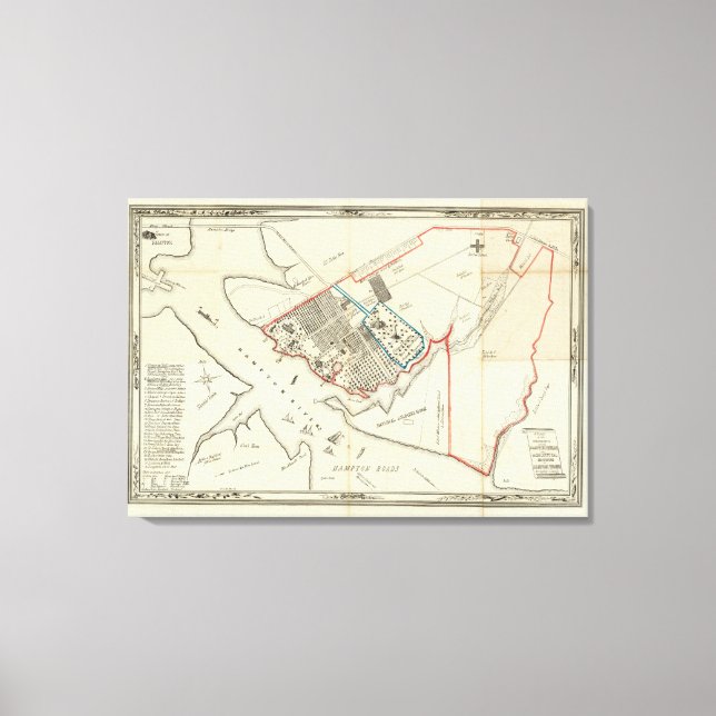 Toile Un Plan De La Propriété Du Hampton Normal (Recto)