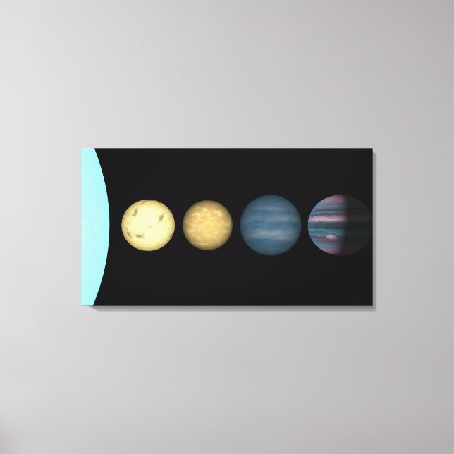 Toile Un rendu d'artiste comparant naines brunes 2 (Recto)