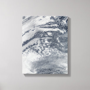 Toile Un réseau des nuages au-dessus de l'océan
