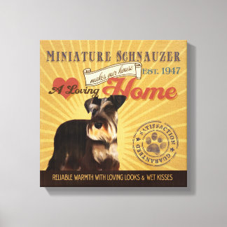 Toile Un Schnauzer Miniature Amoureux Fait De Notre Mais