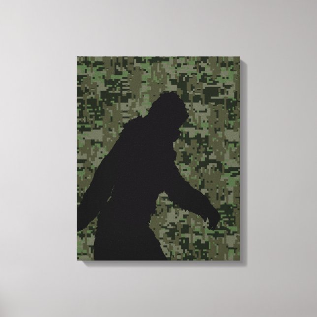 Toile Un squatchin pour le camouflage numérique d'Olive (Recto)