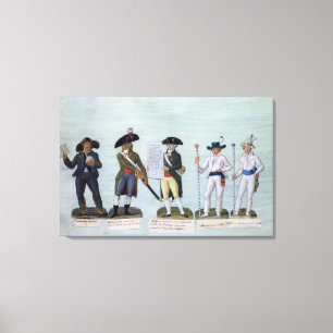 Toile Un vendeur de journal, un citoyen prêt à combatt