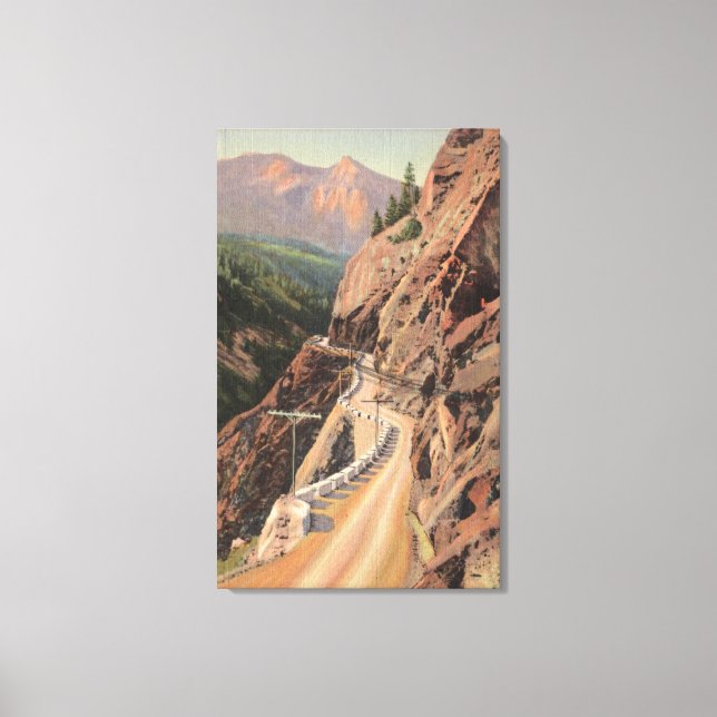 Toile Uncompahgre Gorge et Million Dollard Highway (Recto)