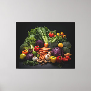 Toile Une abondance de couleurs Vegetable Photoréaliste 