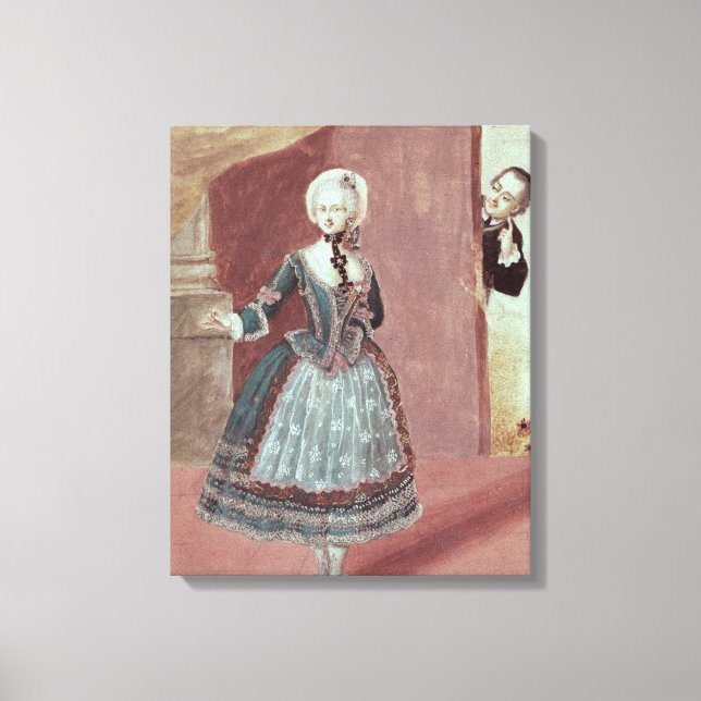 Toile Une actrice au rôle de Rosine (Recto)