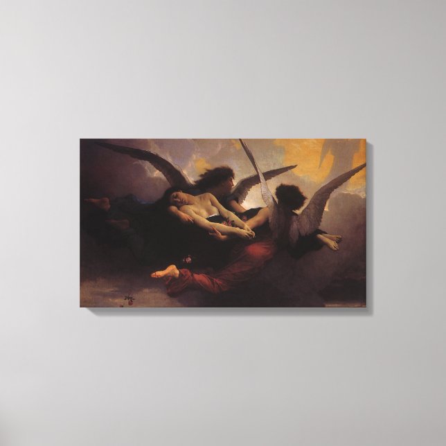 Toile Une âme portée au ciel par Bouguereau (Recto)