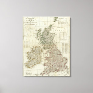 Toile Une carte complète des îles britanniques