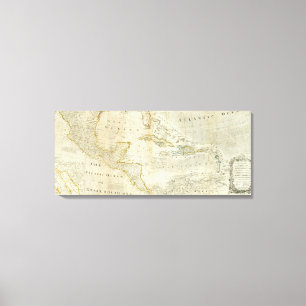 Toile Une carte précise de section du sud de l'Amériqu
