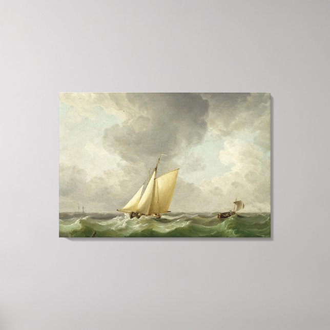 Toile Une coupe dans une brise forte (huile sur cuivre) (Recto)