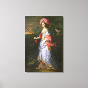 Toile Une dame en costume mascarade, vers 1679