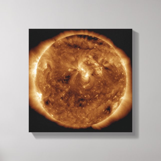 Toile Une faille sombre dans l'atmosphère du soleil (Recto)