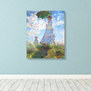 Toile Une femme avec un parasol   Monet  