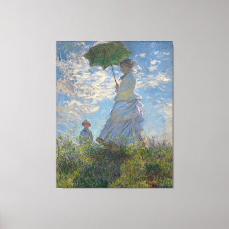 Toile Une femme avec un parasol par Claude Monet