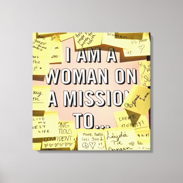 Toile Une femme en mission, motivation (Recto)