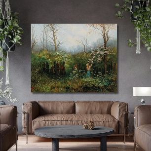 Toile Une fille dans le jardin - Olga Wisinger-Florian