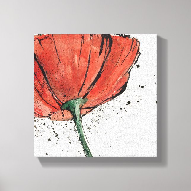 Toile Une fleur fermée sur un Arrière - plan blanc (Recto)