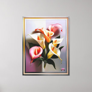 Toile Une Floraison De Lys Calla Dans Les Couleurs Paste