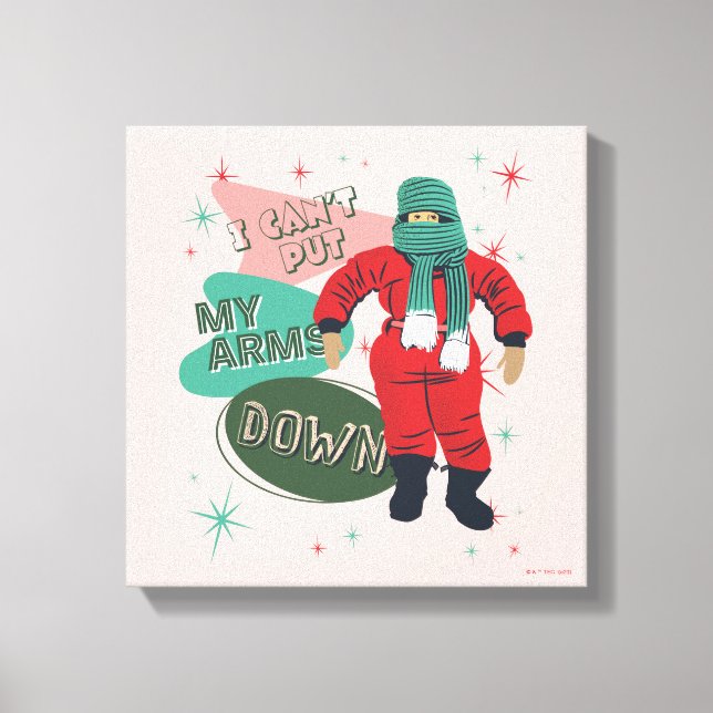 Toile Une histoire de Noël - Je ne peux pas mettre mes b (Recto)