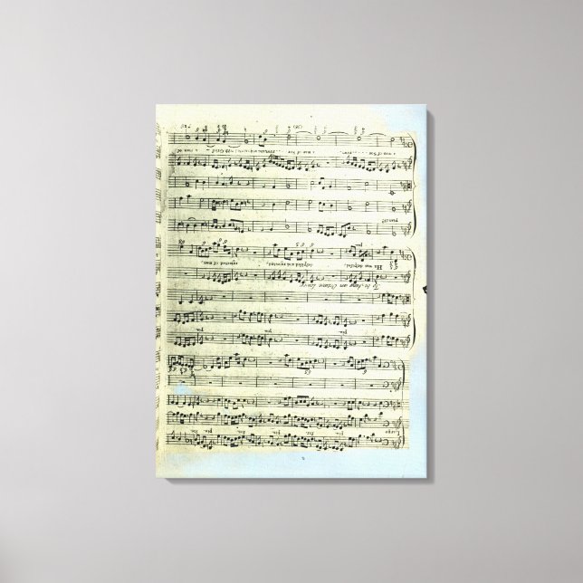 Toile Une page de l'une des deux seules copies (Recto)