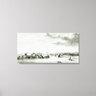 Toile Une perspective du château de Moro et de la ville