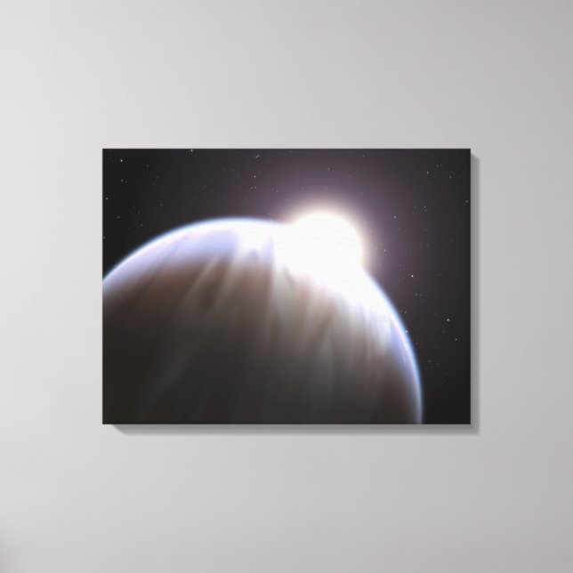 Toile Une planète extrasolaire avec son étoile parente (Recto)