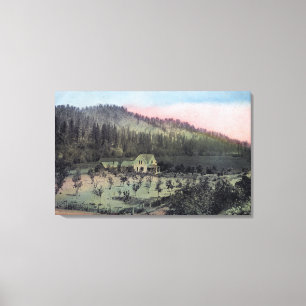 Toile Une scène de résidence de pays