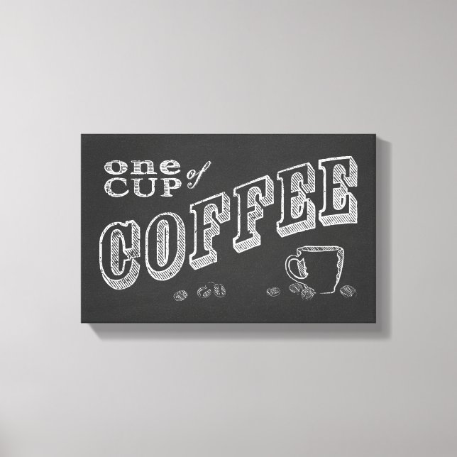 Toile une tasse de café CHALK ART (Recto)