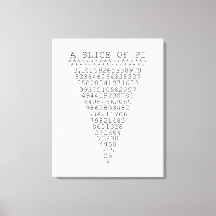Toile Une tranche de numéros Pi