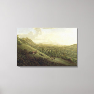 Toile Une vue de Boxhill, Surrey, avec Dorking dans le