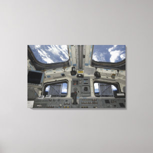 Toile Une vue de l'intérieur du poste de pilotage