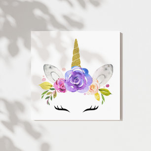 Toile Unicorne Magique, Cute Unicorn, Nourriture pour fi