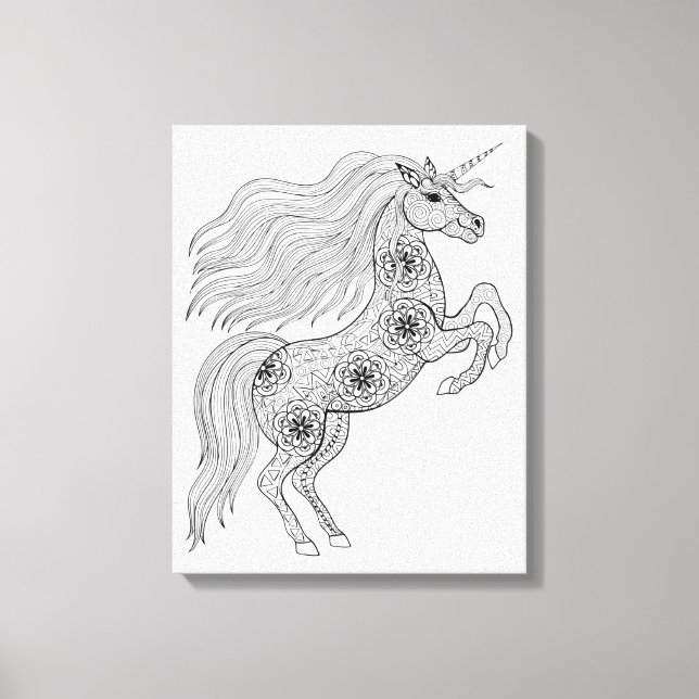 Toile Unicorne magique inspirée 6 (Recto)