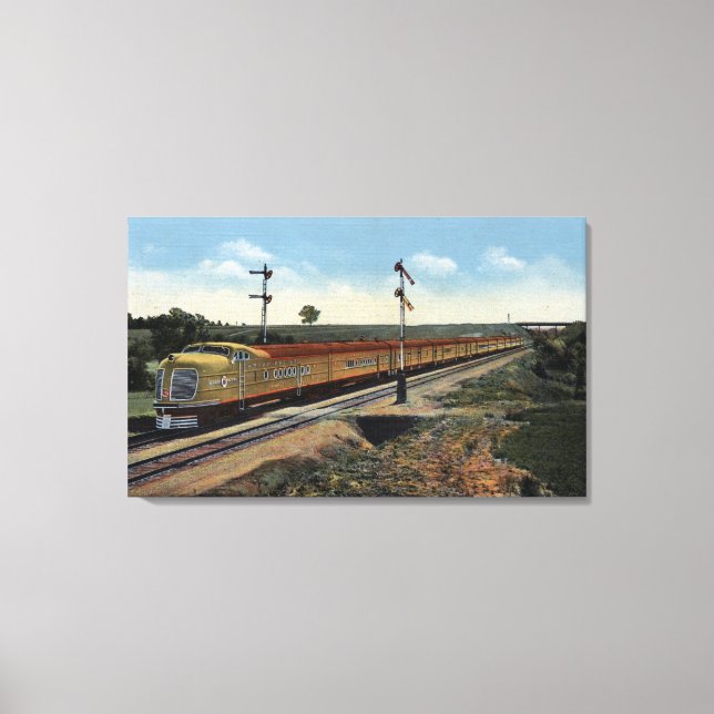 Toile Union Pacific Streamliner "Ville de Denver" (Recto)