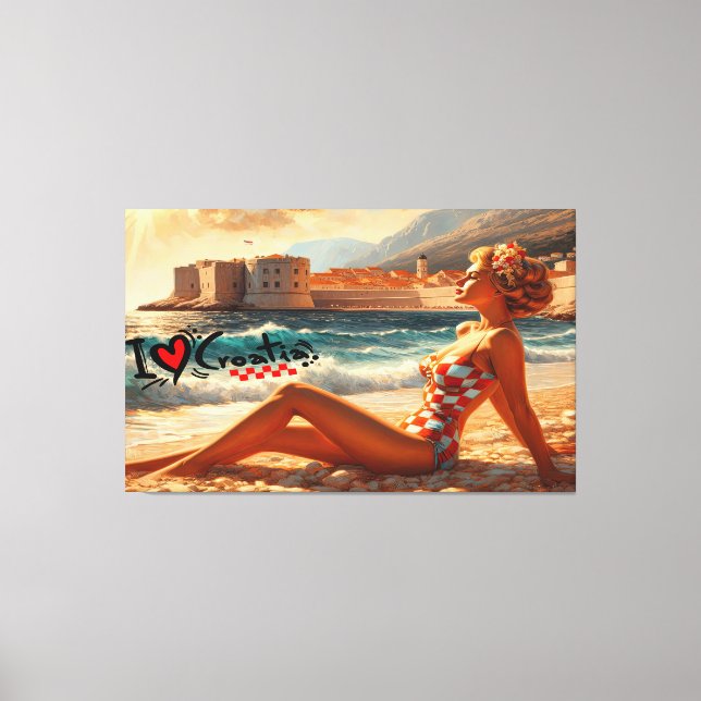 Toile Unleash the Spirit of the Adriatic with Croatia (Recto)